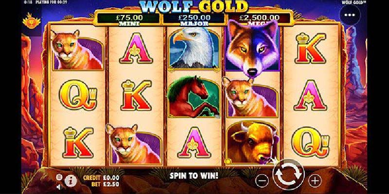 2. Wolf Gold - Best Classic Online Slot in the UK