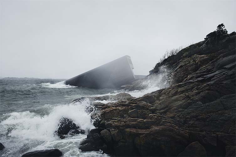 Under Lindesnes Norway, Europe's First Underwater Restaurant Designed by Snøhetta