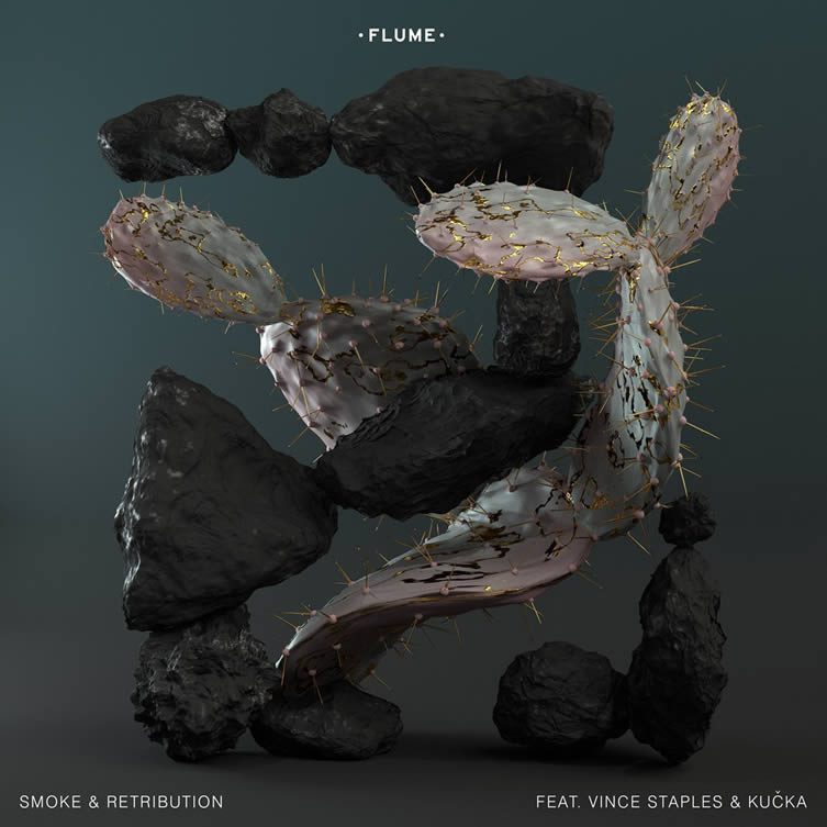 Artwork for the Flume single Smoke & Retribution by Australian artist Jonathan Zawada