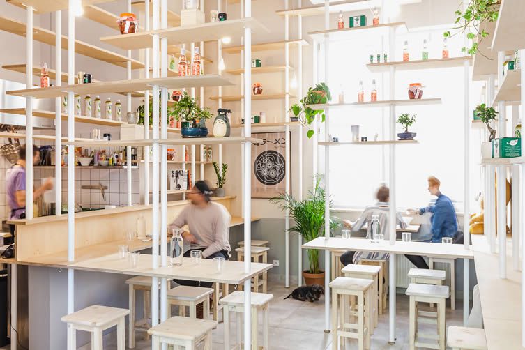 Vegan Ramen Shop Warsaw, Finlandzka Street by MFRMGR Architects