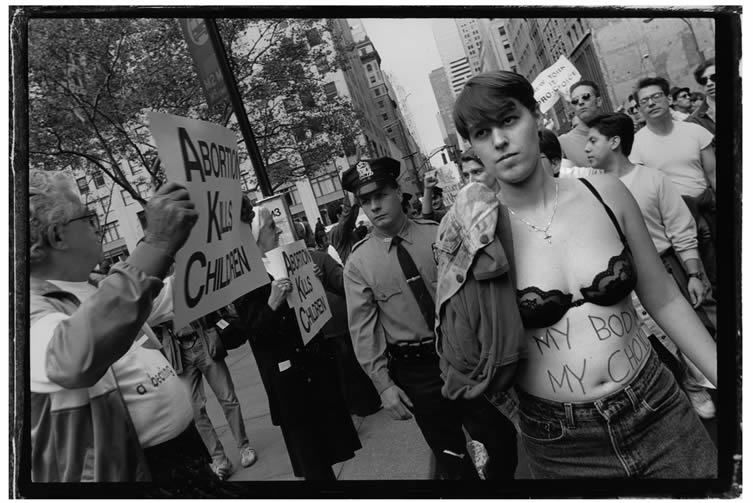 Pro-choice rally. NYC 1992 © Sandra Lee Phipps