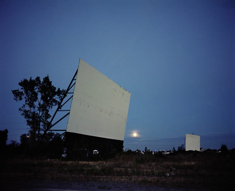 Drive-in at night